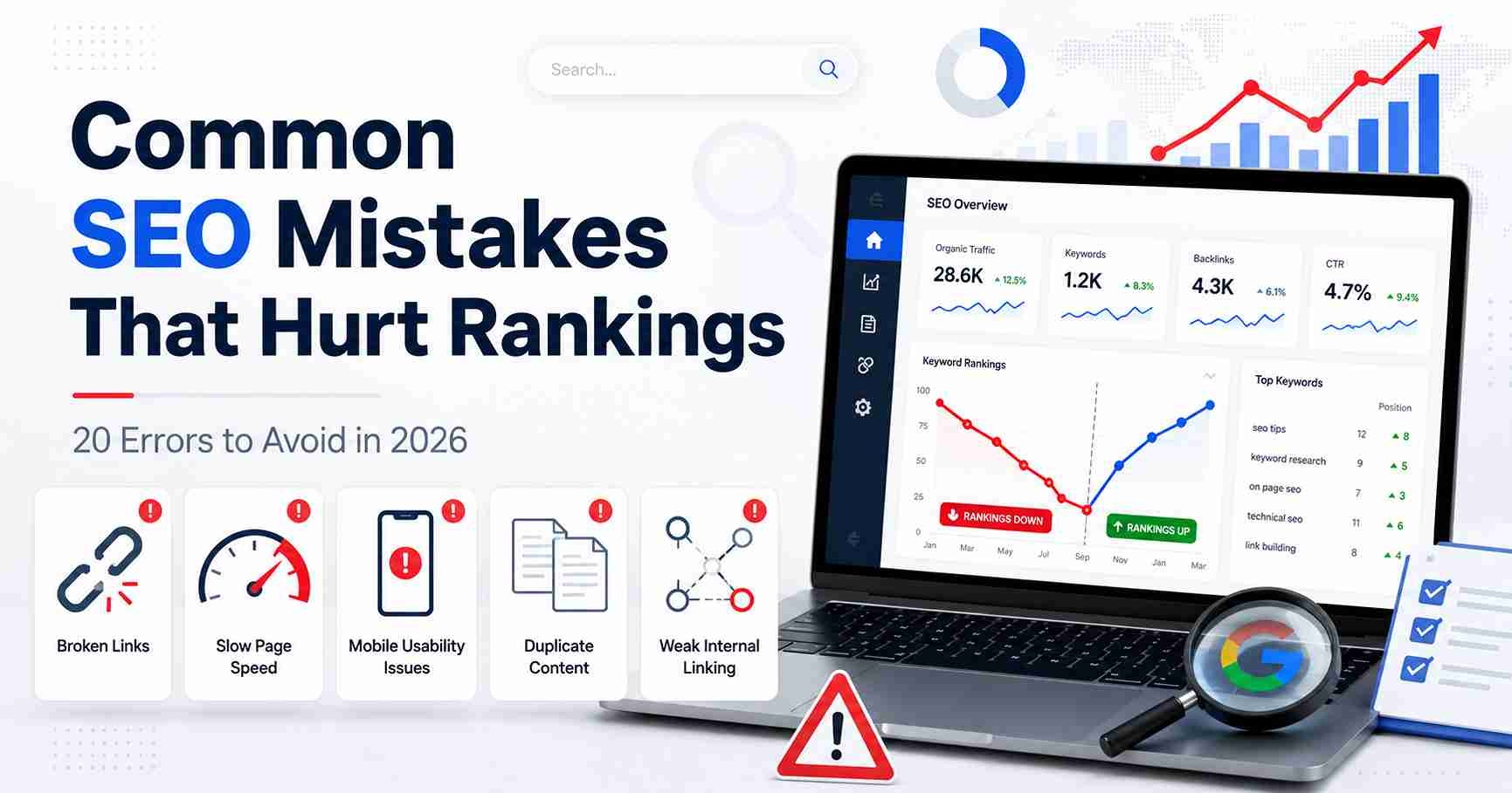Common SEO Mistakes That Hurt Rankings | 20 SEO Errors to Avoid in 2026